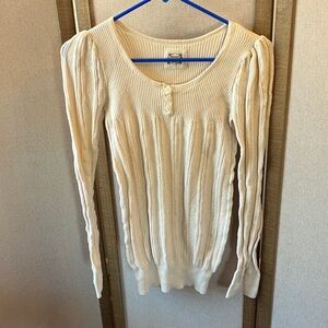 FINAL MARKDOWN Decree Cream Knit Sweater large